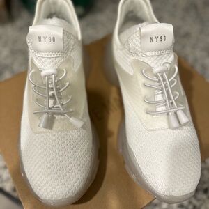 Steve Madden NY90 White Knit Sneakers